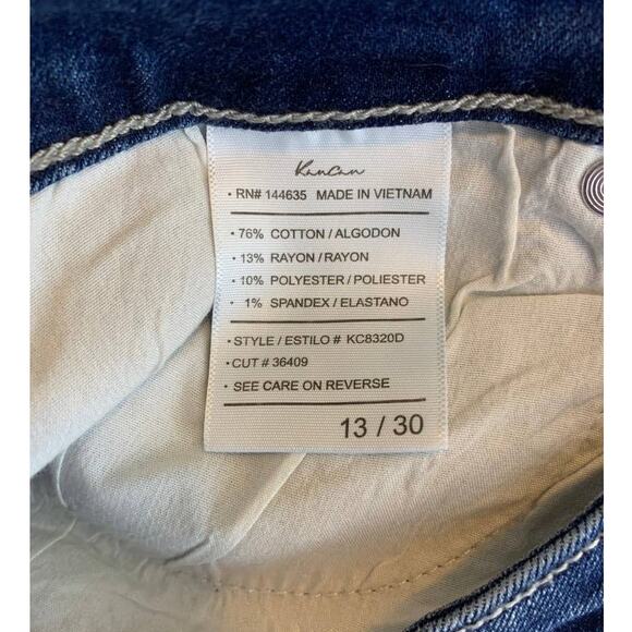 NWT KanCan 13/30 Karen-Lily Dark Wash Blue KC8320D Distressed Ankle Skinny Jean - Picture 10 of 11